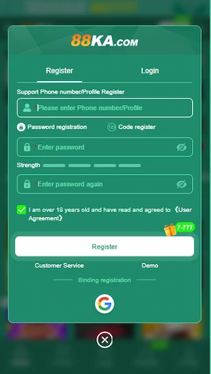 88KA Game Register